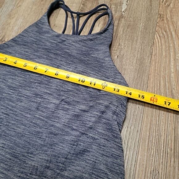 Lululemon Raise The Barre Tank Tiger Space Dye Gray / Dark Carbon Size 8 - Picture 4 of 5